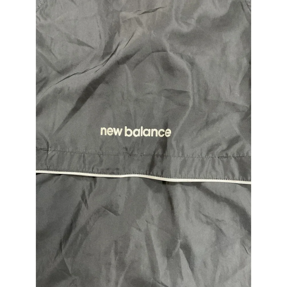 New Balance Mens XL Black Full Zip Mesh Lined Windbreaker Running Jacket 1867